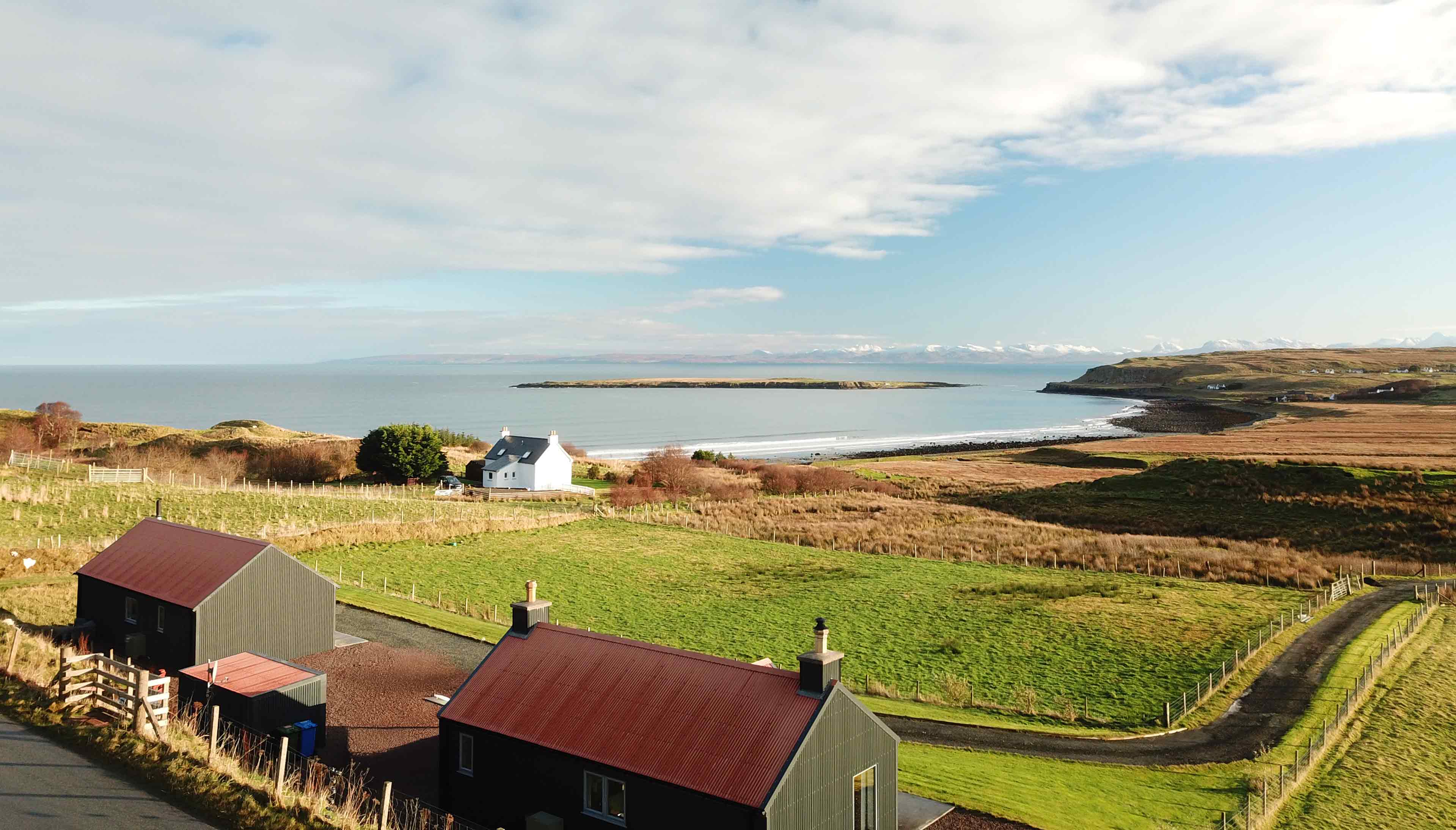 Wake up to great sea views of Staffin Bay when you stay in our self catering cottages on the Isle of Skye