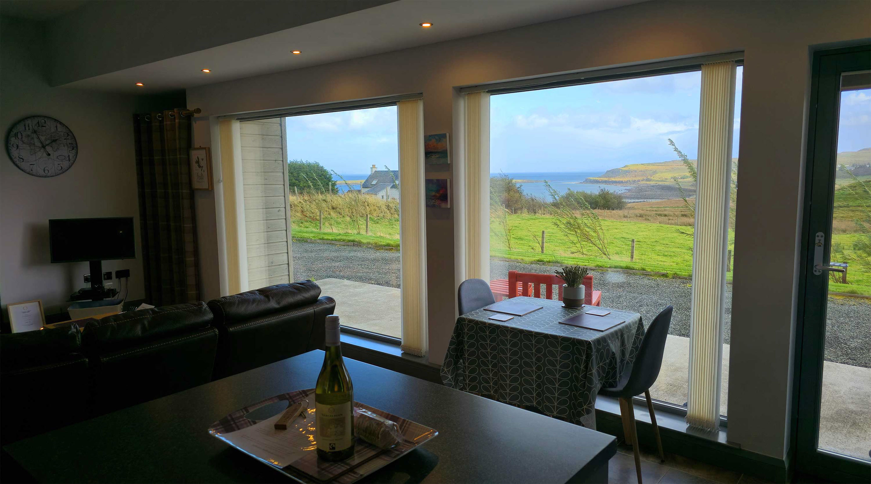Enjoy amazing sea views of the Isle of Skye when you stay at Brogaig Cottages in Staffin